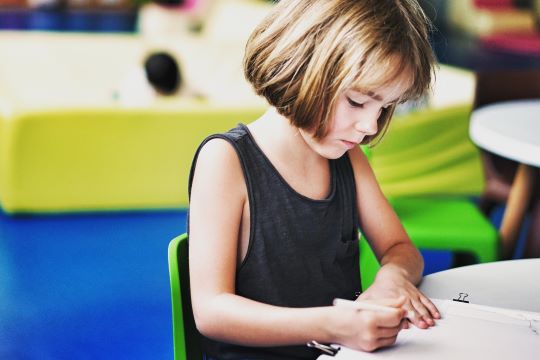 Le Smartsitting et aide aux devoirs soutien scolaire : enfant fait de l'aide aux devoirs soutien scolaire